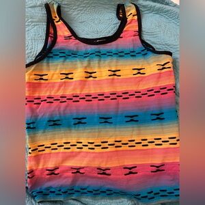 Tail Activewear Womens Size M Tank Top Golf Tennis Athletic Multicolor Striped